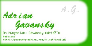 adrian gavansky business card